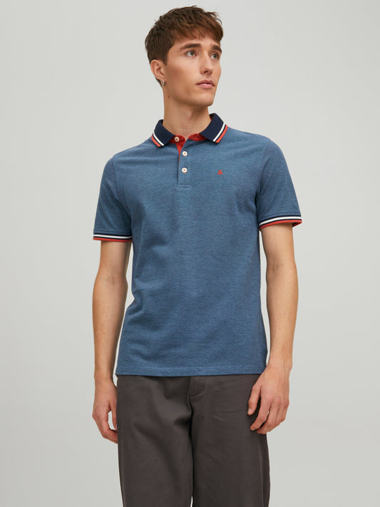 JJEPAULOS Polo Shirt - Denim Blue