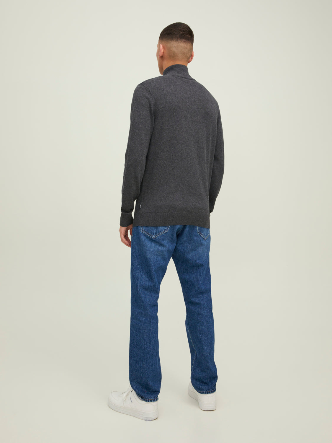 JJEEMIL Pullover - Dark Grey Melange