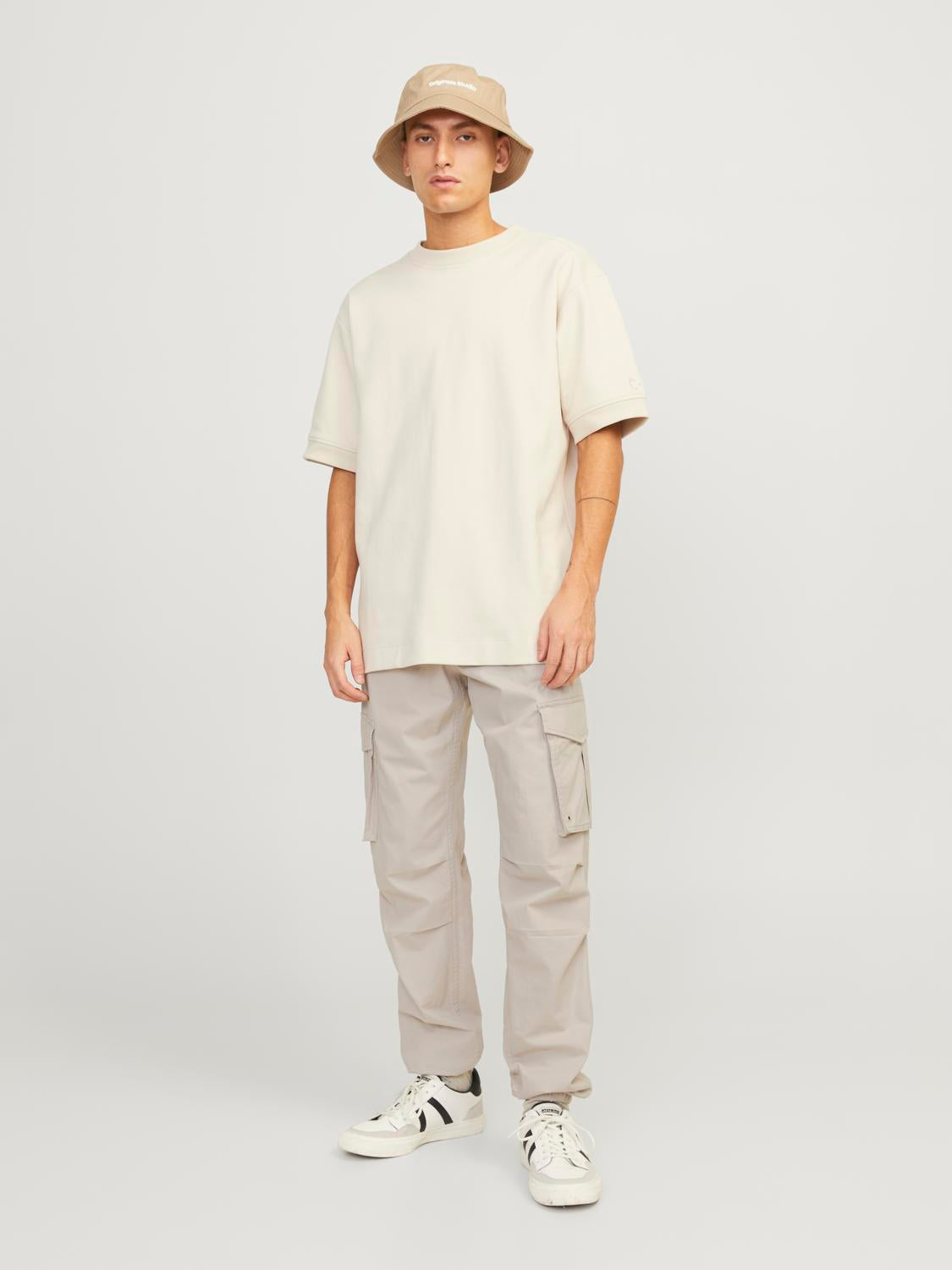 JPSTKANE Cargo Trousers - Silver Cloud