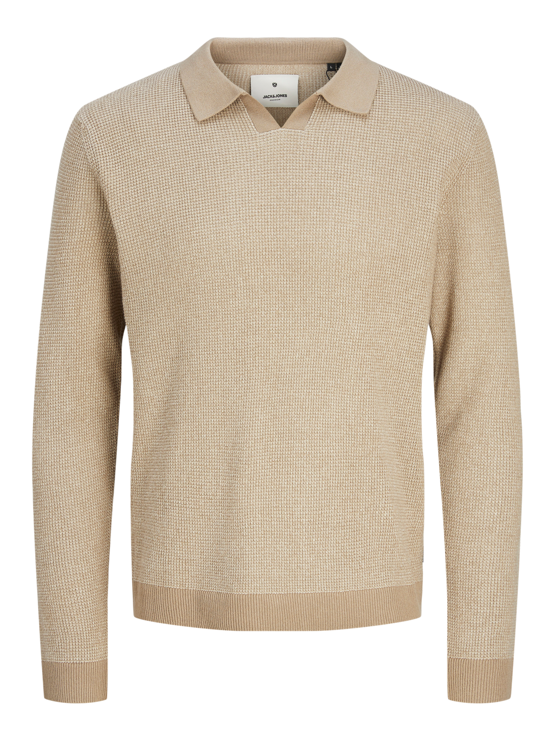 JPRBLABANI Knit Polo-Shirt - Greige