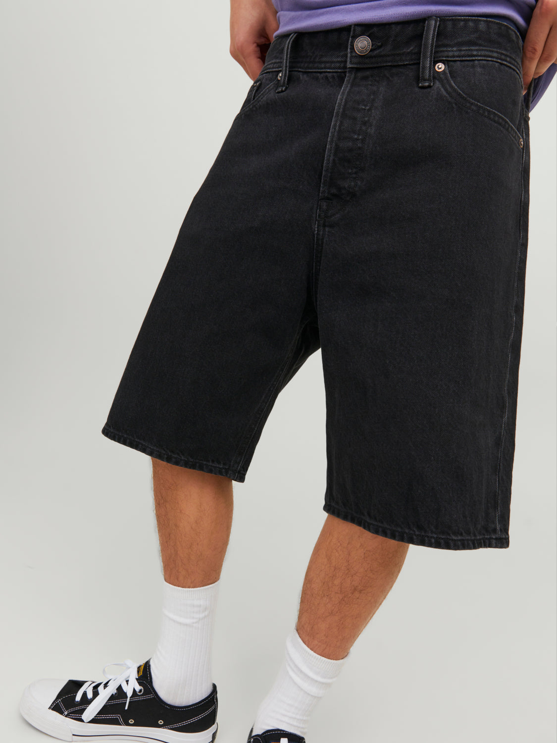 JJIALEX Shorts - Black Denim