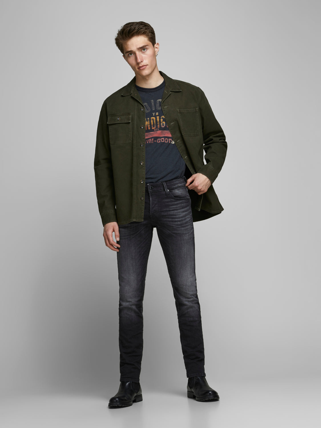 JJIGLENN Jeans - Black Denim