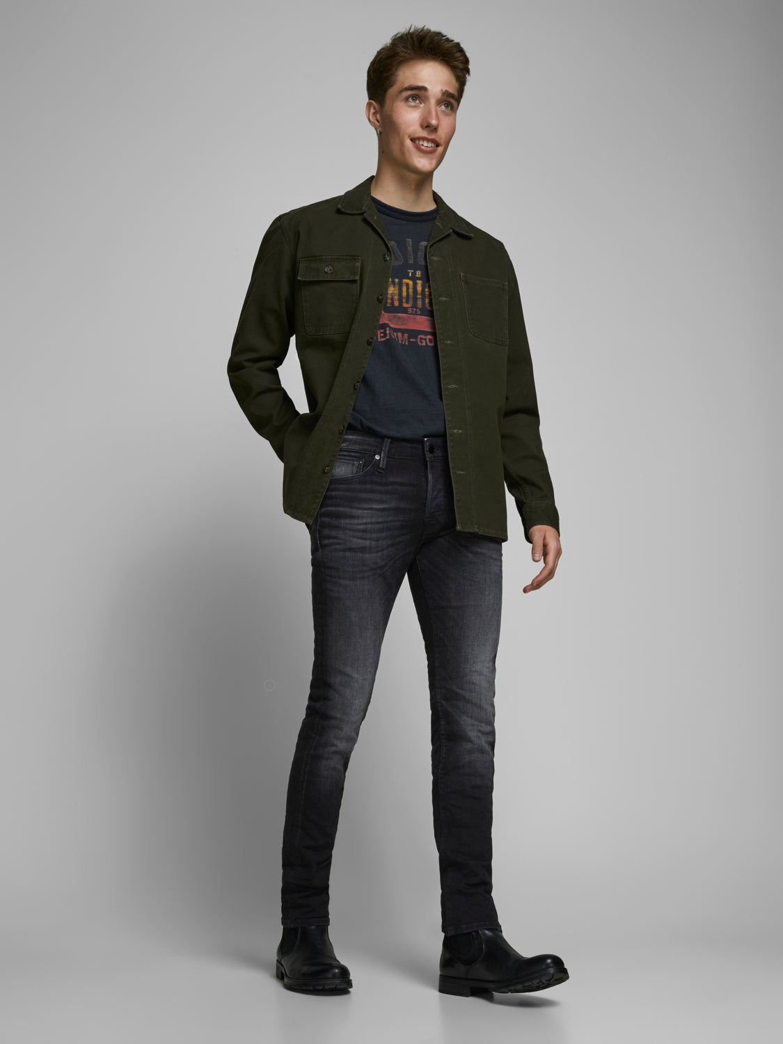 JJIGLENN Jeans - Black Denim